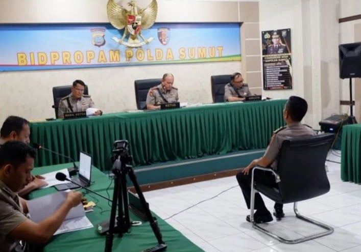 AKBP Achiruddin Hasibuan menjalani Sidang Majelis Etik di Propam Polda Sumatera Utara. Foto Instagram Polda Sumut 1